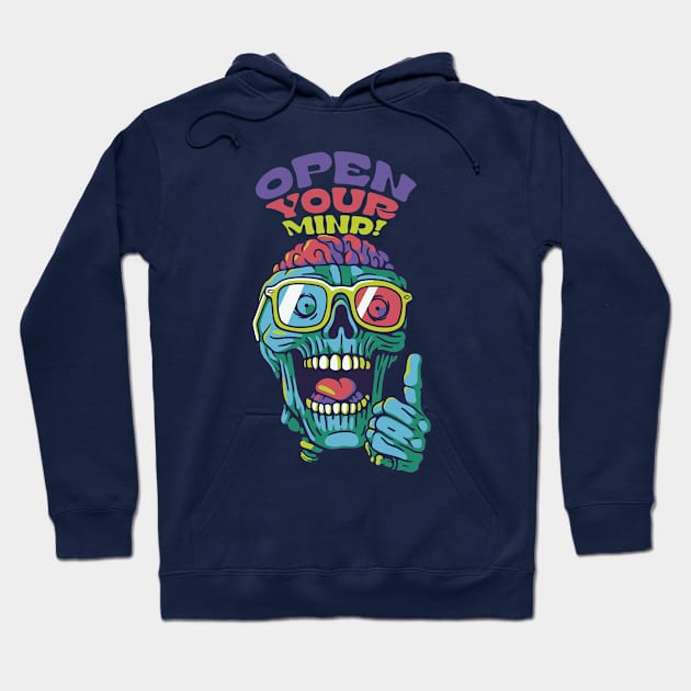 Just Be Open Minded! Skeleton Zoombie by Tobe Fonseca Hoodie by Tobe_Fonseca